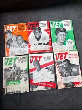 Vintage JET Magazine Lot - Colorful Red & Green Covers